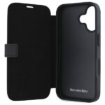 Mercedes MEBKP16S23RBGVK iPhone 16 6.1" black bookcase Leather Wood Imitation - imagine 7