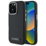 Karl Lagerfeld KLHMP16LPGMSRPK iPhone 16 Pro 6.3" black hardcase FW Metal Plate MagSafe