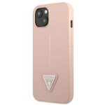 Guess GUHCP13MPSATLP iPhone 13 / 14 / 15 6,1" pink hardcase SaffianoTriangle Logo - imagine 2
