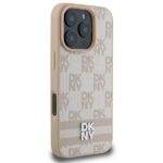 DKNY DKHCP16XPCPTSSP iPhone 16 Pro Max 6.9" pink hardcase Checkered Pattern & Printed Stripes - imagine 4
