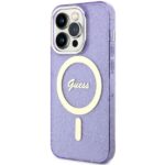 Guess GUHMP14LHCMCGU iPhone 14 Pro 6.1" purple hardcase Glitter Gold MagSafe - imagine 2