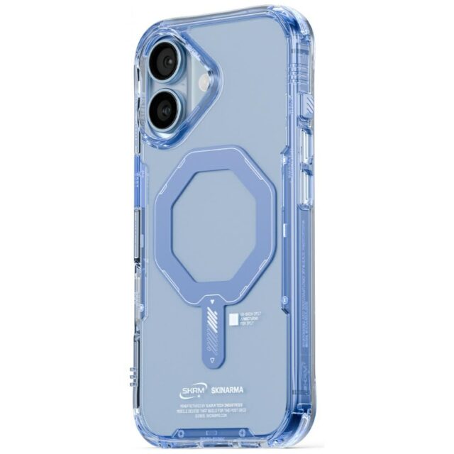 Skinarma Saido Case for iPhone 17 Magnetic Charging Blue - imagine 2