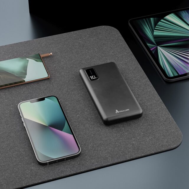 Extralink EPB-098B 10000mAh Black | Powerbank | Power bank, USB-C - imagine 10