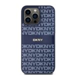 DKNY DKHCP15XPRTHSLB iPhone 15 Pro Max 6.7 inch blue hardcase Leather Mono Stripe & Metal Logo - imagine 3