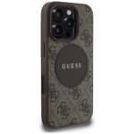 Case Guess 4G Circle Classic Logo MagSafe for iPhone 16 Pro brown - imagine 4