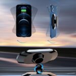 AWEI magnetic car holder X 20 For cockpit metal gray - imagine 5