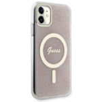 Guess GUHMN61H4STP iPhone 11 6.1" pink hardcase 4G MagSafe - imagine 4
