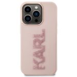 Karl Lagerfeld KLHCP15L3DMBKCP iPhone 15 Pro 6.1" pink hardcase 3D Rubber Glitter Logo - imagine 3