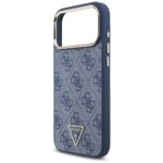 Case Guess 4G Triangle Logo MagSafe for iPhone 17 Pro Max blue gold - imagine 6