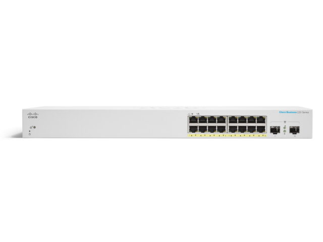 Cisco CBS220-16P-2G | Switch | 16x RJ45 1000Mb/s PoE, 2x SFP, Desktop, Rack, 130W - imagine 3