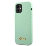 Guess GUHCP12SLSLMGGN iPhone 12 mini 5,4" green hardcase Metal Logo Script - imagine 2