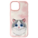 Nimmy case iPhone 15 6.1" pink    Big Eyed Pet 2.0 Cat - imagine 4