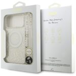 Guess IML Flowers Electro Pearl Strap MagSafe Case for iPhone 17 Pro Max White - imagine 8