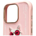 Nimmy case iPhone 16 Pro 6.3" pink Glasses Cool Cat - imagine 3