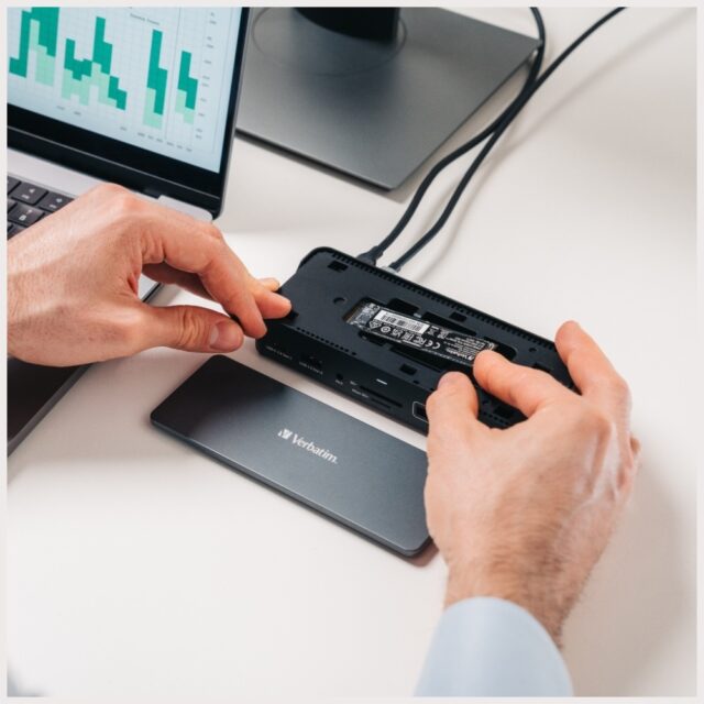 Adapter Verbatim docking station USB-C Pro 15in1 2xHDMI/1xRJ45/4xUSB-A/3xUSB-C/1xSD/1xmicroSD/1xAudi - imagine 9