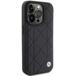 Case BMW BMHCP15L22RQDK iPhone 15 Pro 6.1" black Leather Quilted - imagine 4