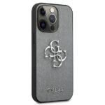 Guess GUHCP13LSA4GSGR iPhone 13 Pro / 13 6,1" grey hardcase Saffiano 4G Metal Logo - imagine 4