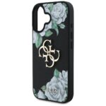 Case Guess Grained Roses Big 4G logo for iPhone 16 black - imagine 6
