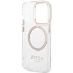 Guess GUHMP15SHTRMD iPhone 15 / 14 / 13 6.1" gold hard case Metal Outline Magsafe - imagine 7