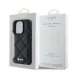 Guess GUHCP16LPSQSQSK iPhone 16 Pro 6.3" black hardcase Quilted Metal Logo - imagine 8