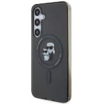 Karl Lagerfeld KLHMS24MHGKCNOK S24+ S926 black hardcase IML Karl&Choupette Glitter MagSafe - imagine 2