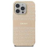 DKNY DKHMP16LHRHSEP iPhone 16 Pro 6.3" pink hardcase Repeat texture patern & Stripe MagSafe - imagine 3