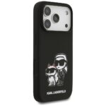 Case Karl Lagerfeld Silicone K&C Sketch  & Logo MagSafe for iPhone 17 Pro black - imagine 4