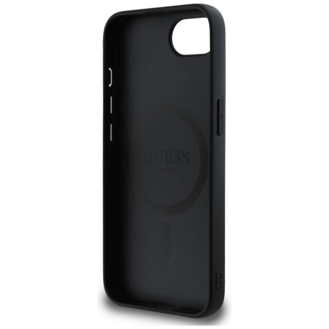 Case Guess 4G Ring Classic Logo MagSafe for iPhone 16e black - imagine 7