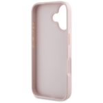 Case Guess Hot Stamp 4G Pattern Triangle Metal Logo for iPhone 16 pink - imagine 7