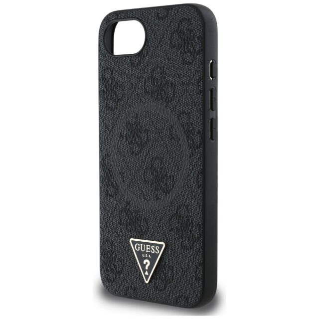 Case Guess 4G Ring Triangle Logo MagSafe for iPhone 16e black - imagine 6