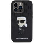 Karl Lagerfeld KLHCP14XSAKHPKK iPhone 14 Pro Max 6.7" black Saffiano Monogram Ikonik - imagine 3