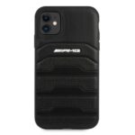 AMG AMHCN61GSEBK iPhone 11 6,1"  black hardcase Leather Debossed Lines - imagine 3