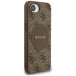 Case Guess 4G Circle Classic Logo MagSafe for iPhone 16e brown - imagine 4