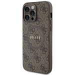 Guess GUHMP14XG4GFRW iPhone 14 Pro Max 6.7" brown hardcase 4G Collection Leather Metal Logo M - imagine 2
