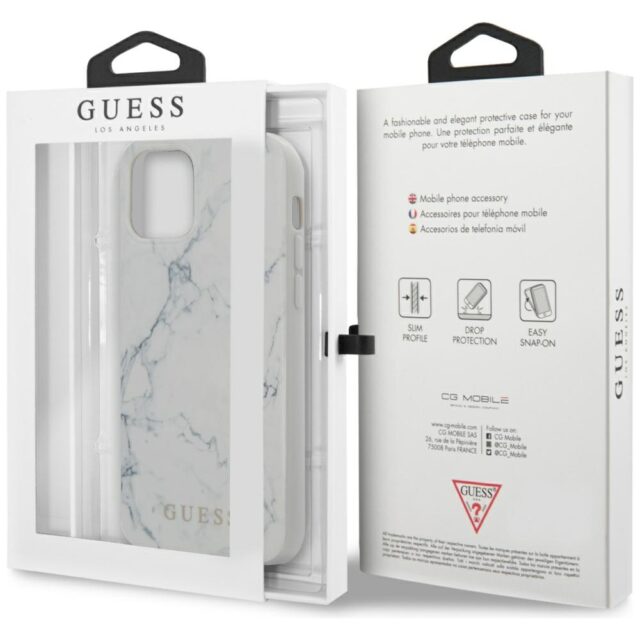Guess GUHCP12LPCUMAWH iPhone 12 Pro Max 6,7" white hardcase Marble - imagine 10