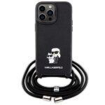 Karl Lagerfeld KLHCP14XSAKCPSK iPhone 14 Pro Max 6.7" hardcase black Crossbody Saffiano Metal - imagine 2