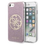 Guess GUHCI8PCUGLPI iPhone 7/8/SE 2020/ SE 2022 pink hard case Glitter 4G Circle Logo