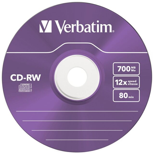 CD-RW Verbatim COLOUR SL 700MB 8-12X 5-pack Multicolor 43167 - imagine 4