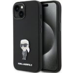 Karl Lagerfeld KLHCP15SSMHKNPK iPhone 15/ 14 / 13 6.1" black Silicone Ikonik Metal Pin