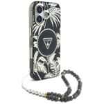 Case Guess Palm Trees Triangle Pearl Strap MagSafe for iPhone 16 black - imagine 3