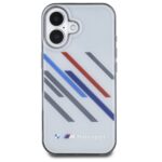 BMW BMHCP16M23HTRAG iPhone 16 Plus 6.7" grey hardcase Motorsport IML Random Stripes - imagine 3
