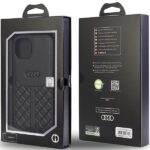 Audi Genuine Leather iPhone 14 / 15 / 13 6.1" black hardcase AU-TPUPCIP14-Q8/D1-BK - imagine 7