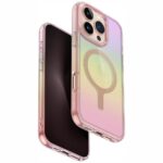 Case UNIQ Iridescia for iPhone 16 Pro Magclick Charging pink prism