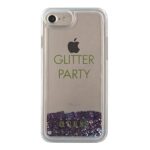 Guess GUHCP7GLUQPU iPhone 6/7/8/SE 2020 / SE 2022 purple hard case Liquid Glitter Party - imagine 2