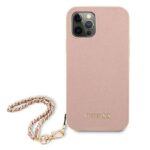 Guess GUHCP12LSASGPI iPhone 12 Pro Max 6,7" pink hardcase Saffiano Chain - imagine 3