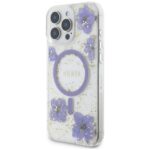 Case Guess Resin Flowers MagSafe for iPhone 16 Pro Max purple - imagine 2