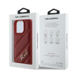 Karl Lagerfeld KLHCP16XPQDSMGR iPhone16 Pro Max 6.9" red hardcase Quilted Signature - imagine 8