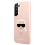 Karl Lagerfeld KLHCS22MSLKHPI S22+ S906 pink hardcase Silicone Karl`s Head - imagine 2