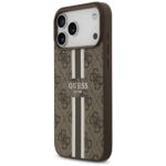 Case Guess 4G Printed Stripes MagSafe for iPhone 17 Pro Max brown - imagine 2