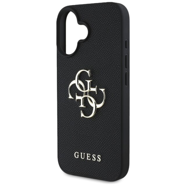 Case Guess Grained Big 4G Logo Small Classic Logo for iPhone 16 black - imagine 6
